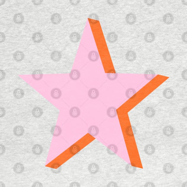 Pink and Orange Star by OneThreeSix